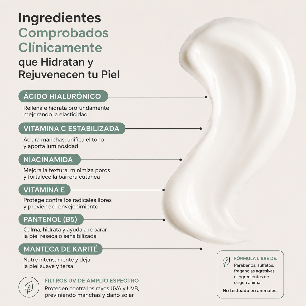 Crema Reafirmante Corporal Con Acido Hialuronico|Kaira™