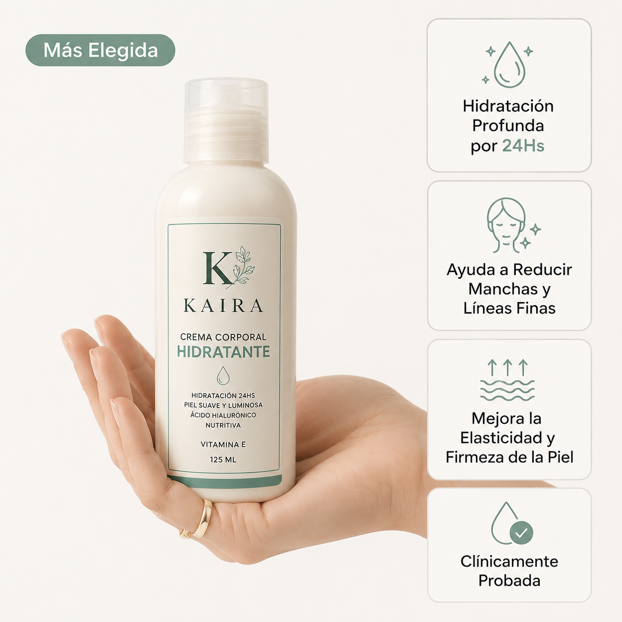 Crema Reafirmante Corporal Con Acido Hialuronico|Kaira™
