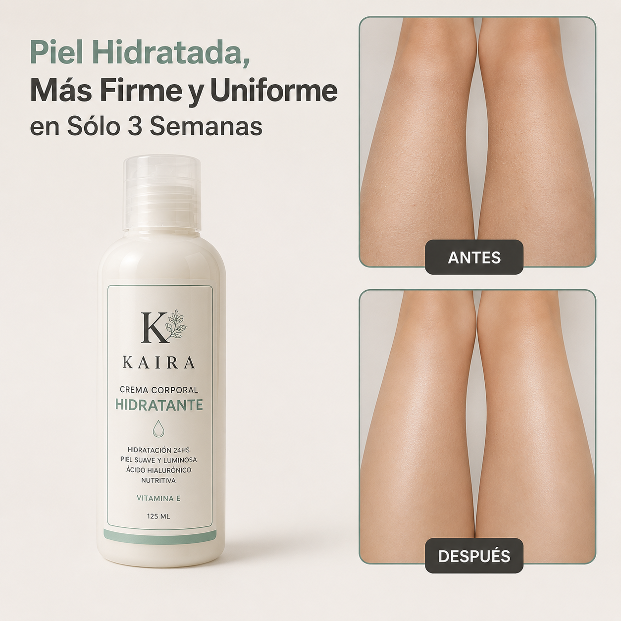 Crema Reafirmante Corporal Con Acido Hialuronico|Kaira™