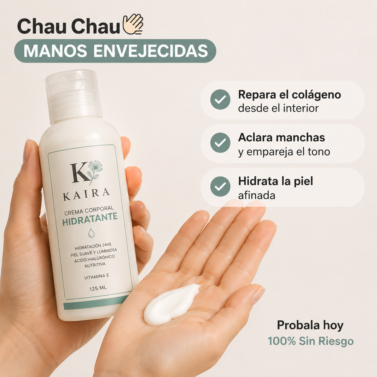 Crema Reafirmante Corporal Con Acido Hialuronico|Kaira™